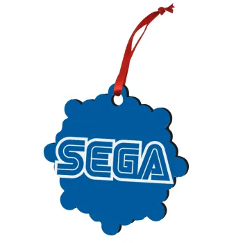 SEGA, Christmas ornament snowflake wooden 7.5cm