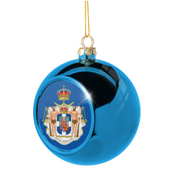Hellas kingdom, Χριστουγεννιάτικη μπάλα δένδρου Μπλε 8cm