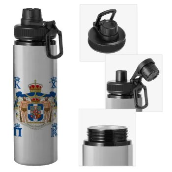 Hellas kingdom, Metallic water bottle with safety cap, 850ml aluminum