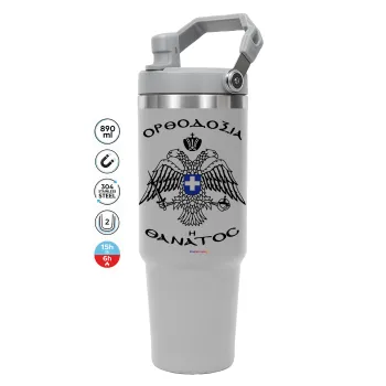 Ορθοδοξία ή Θάνατος, GREY Travel Tumbler with Handle 890ml