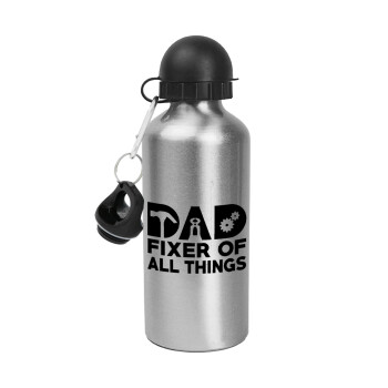 DAD, fixer of all thinks, Metallic water jug, Silver, aluminum 500ml