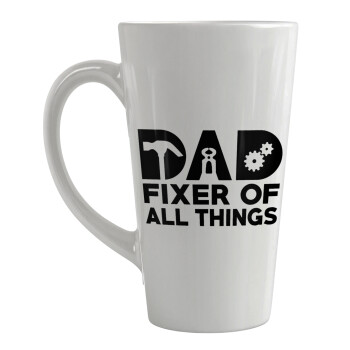 DAD, fixer of all thinks, Κούπα κωνική Latte Μεγάλη, κεραμική, 450ml