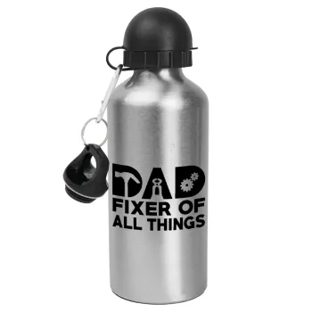 DAD, fixer of all thinks, Metallic water jug, Silver, aluminum 500ml