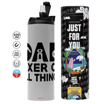 DAD, fixer of all thinks, Tumbler stainless steel GREY 600ml