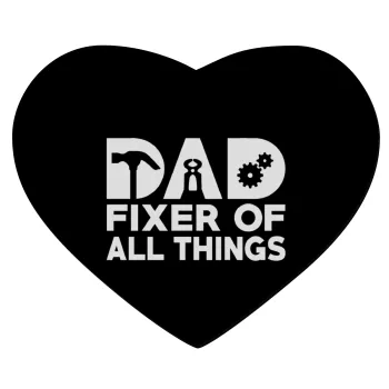 DAD, fixer of all thinks, Mousepad καρδιά 23x20cm