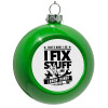Green Christmas tree ornament bauble 8cm