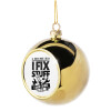Golden Christmas tree ball ornament 8cm