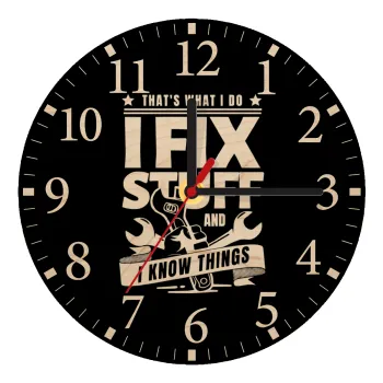 I fix stuff, Ρολόι τοίχου ξύλινο plywood (20cm)
