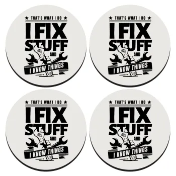 I fix stuff, ΣΕΤ 4 Σουβέρ ξύλινα στρογγυλά (9cm)