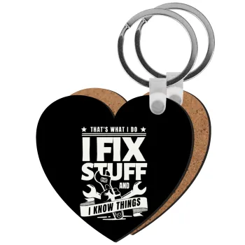 I fix stuff, Μπρελόκ Ξύλινο καρδιά MDF