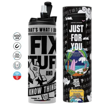 I fix stuff, Tumbler stainless steel GREY 600ml