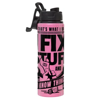 I fix stuff, Μεταλλικό παγούρι νερού με καπάκι ασφαλείας, αλουμινίου 850ml