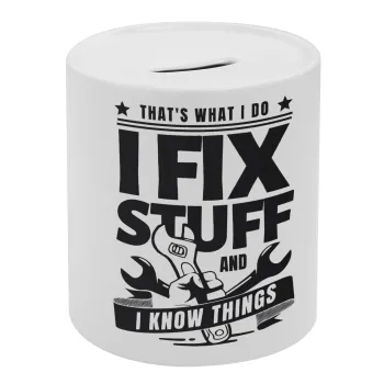 I fix stuff, Κουμπαράς πορσελάνης με τάπα