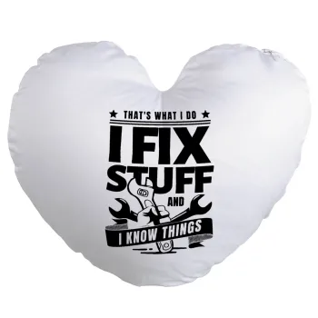 I fix stuff, Μαξιλάρι καναπέ καρδιά 40x40cm περιέχεται το  γέμισμα