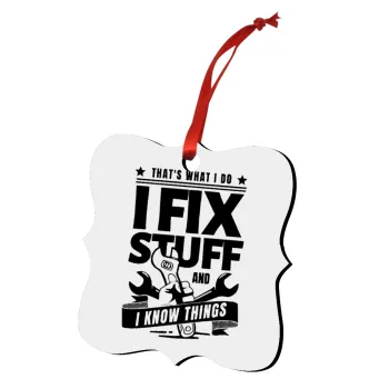 I fix stuff, Christmas ornament polygon wooden 7.5cm