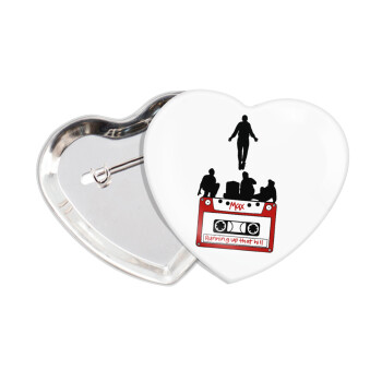 Running up that hill, Stranger Things, Κονκάρδα παραμάνα καρδιά (57x52mm)