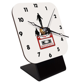 Running up that hill, Stranger Things, Quartz Wooden table clock with hands (10cm)