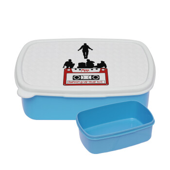 Running up that hill, Stranger Things, ΜΠΛΕ παιδικό δοχείο φαγητού (lunchbox) πλαστικό (BPA-FREE) Lunch Βox M18 x Π13 x Υ6cm