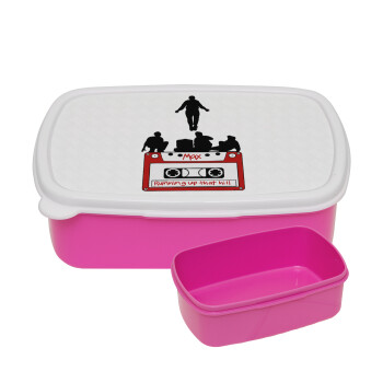 Running up that hill, Stranger Things, ΡΟΖ παιδικό δοχείο φαγητού (lunchbox) πλαστικό (BPA-FREE) Lunch Βox M18 x Π13 x Υ6cm