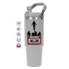 GREY color, 890ml (30oz) stainless Steel Tumbler with Handle