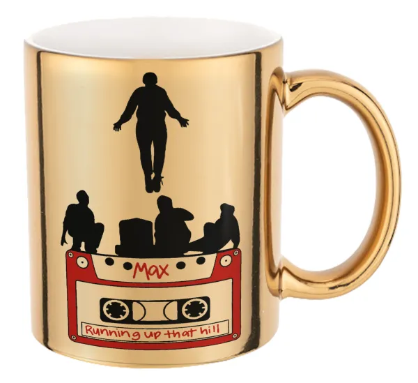 Running up that hill — Mug ceramic, gold mirror, 330ml