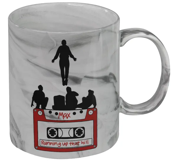 Running up that hill — Mug ceramic marble style, 330ml