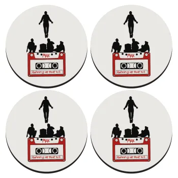 Running up that hill, Stranger Things, ΣΕΤ 4 Σουβέρ ξύλινα στρογγυλά (9cm)