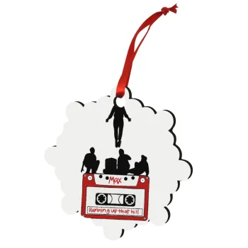 Running up that hill, Stranger Things, Στολίδι Χριστουγεννιάτικο στολίδι snowflake ξύλινο 7.5cm