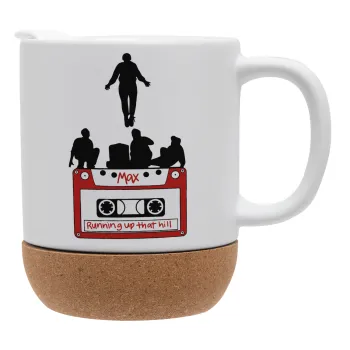 Running up that hill, Stranger Things, Κούπα, κεραμική με βάση φελού και καπάκι (ΜΑΤ), 330ml