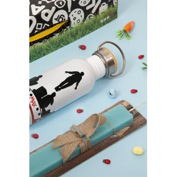 Running up that hill, Stranger Things, Πασχαλινή Λαμπάδα με παγούρι μεταλλικό (620ml, stainless steel) & κερί αρωματικό πλακέ (30cm) (ΤΙΡΚΟΥΑΖ)