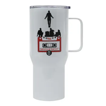 Running up that hill, Stranger Things, Mega Stainless steel Tumbler with lid, double wall 750L