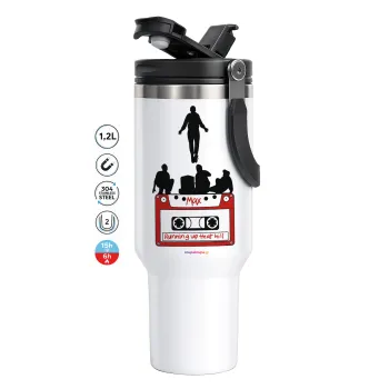 Running up that hill, Stranger Things, Mega Stainless steel Tumbler with lid, double wall 1,2L