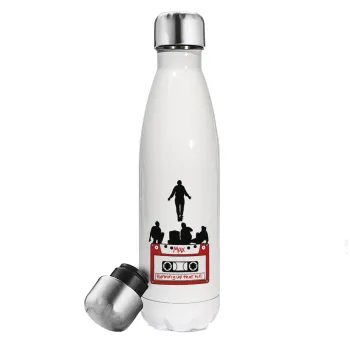 Running up that hill, Stranger Things, Μεταλλικό παγούρι θερμός Λευκό (Stainless steel), διπλού τοιχώματος, 500ml