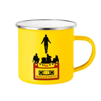 Running up that hill, Stranger Things, Yellow Enamel Metallic Cup 360ml
