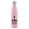 Metal mug thermos Pink Iridiscent (Stainless steel), double wall, 500ml