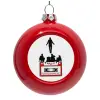 Red Christmas tree ornament bauble 8cm