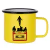 Metallic enamel MATT Yellow cup 360ml
