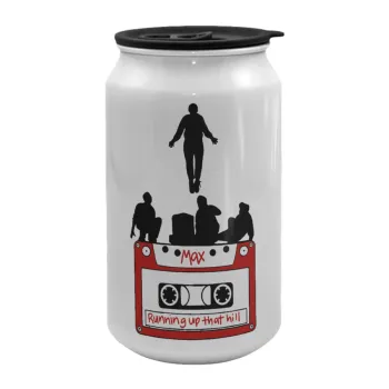 Running up that hill, Stranger Things, Κούπα ταξιδιού μεταλλική με καπάκι (tin-can) 500ml