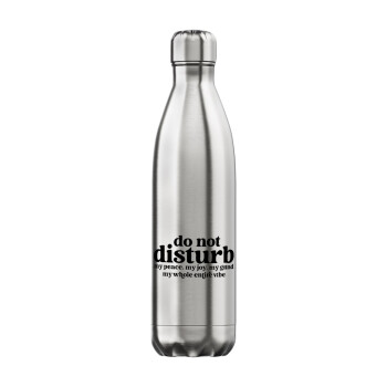 Do not disturb, Μεταλλικό παγούρι θερμός Inox (Stainless steel), διπλού τοιχώματος, 750ml