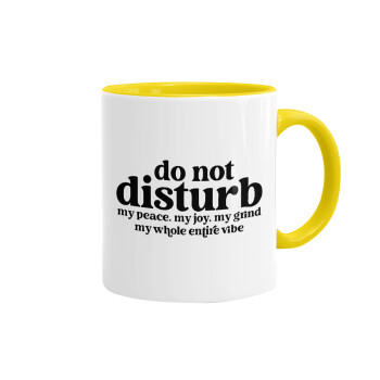 Do not disturb, Mug colored yellow, ceramic, 330ml