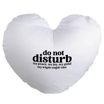 Do not disturb, Μαξιλάρι καναπέ καρδιά 40x40cm περιέχεται το  γέμισμα