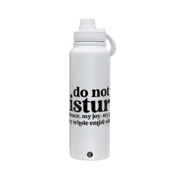 Do not disturb, 1L Stainless Steel Thermal Bottle with Phone Holder & Double Wall Insulation
