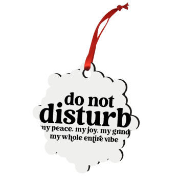 Do not disturb, Christmas ornament snowflake wooden 7.5cm