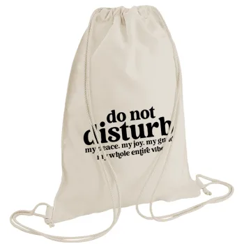 Do not disturb, Backpack bag GYMBAG natural (28x40cm)
