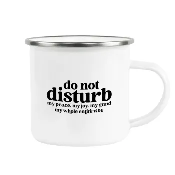 Do not disturb, Metallic enamel cup white 360ml