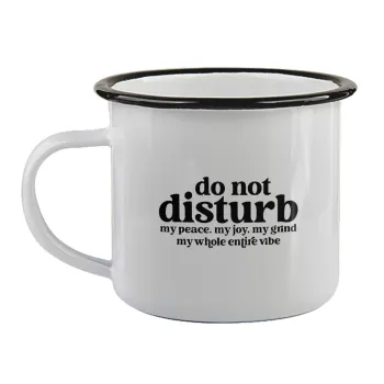 Do not disturb, Κούπα εμαγιέ με μαύρο χείλος 360ml