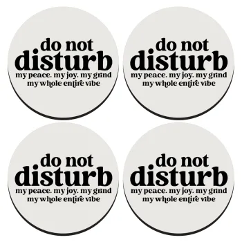 Do not disturb, ΣΕΤ 4 Σουβέρ ξύλινα στρογγυλά (9cm)