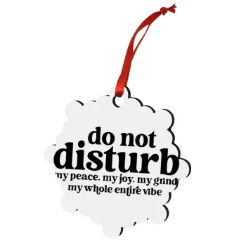 Do not disturb, Christmas ornament snowflake wooden 7.5cm