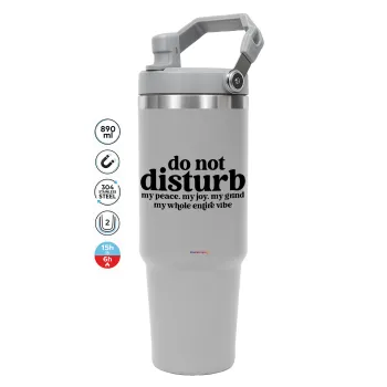Do not disturb, GREY color, 890ml (30oz) stainless Steel Tumbler with Handle