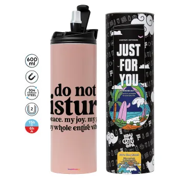 Do not disturb, Tumbler stainless steel PINK 600ml